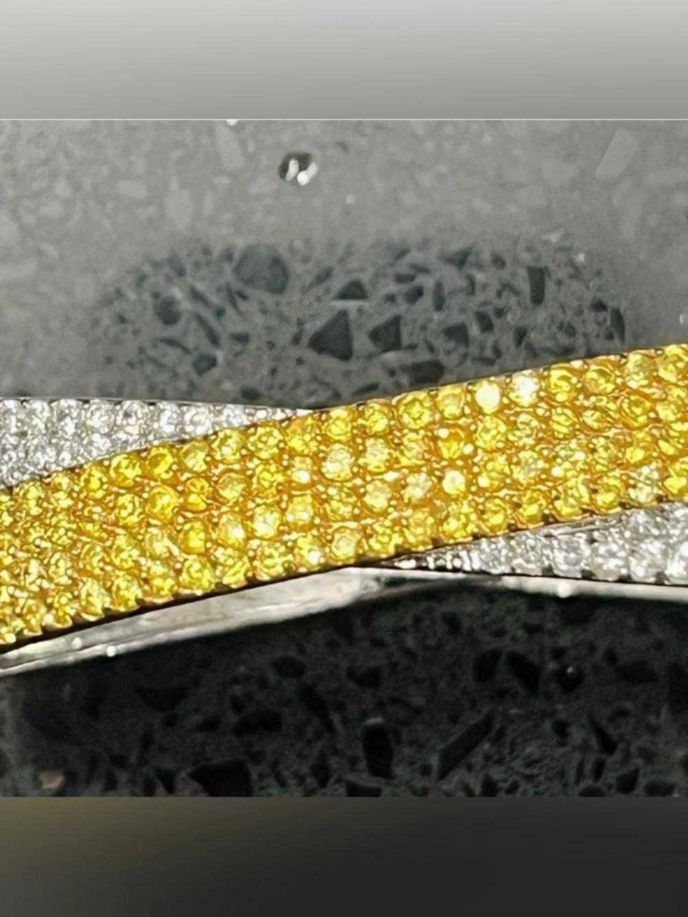 Diamonique canary yellow